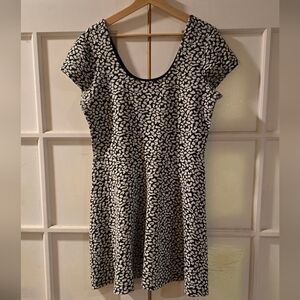 Black and White Patterned Dress